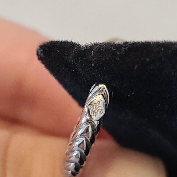 Andrea Candela Hoop Earrings 925 Silver with Citrine & 18K Gold - Picture 4 of 7